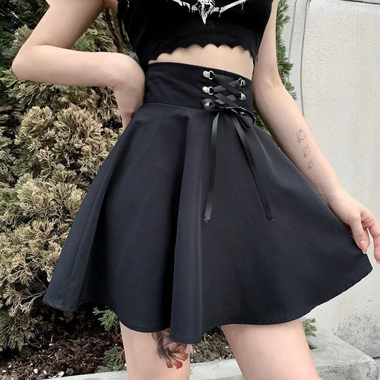 Flared Mini Skater School Skirt