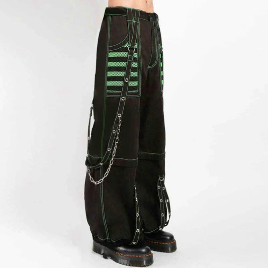 Rebellioshop Dark Y2K Wide Leg Troshoper