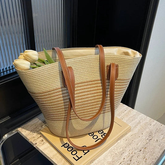 Summer Straw Bag Large Capacity Shoulder Bag