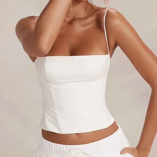 Zip-Up Bshoptier Corset Crop Top