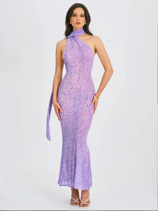 Leopard Print Mesh Vacation Dress