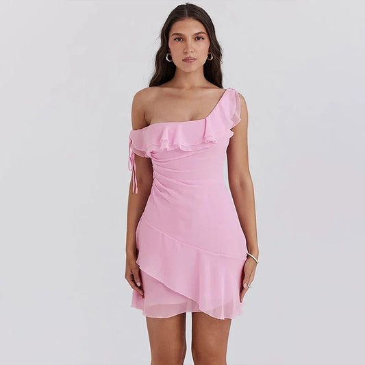 Ruffles Elegant A-line Vacation Dress