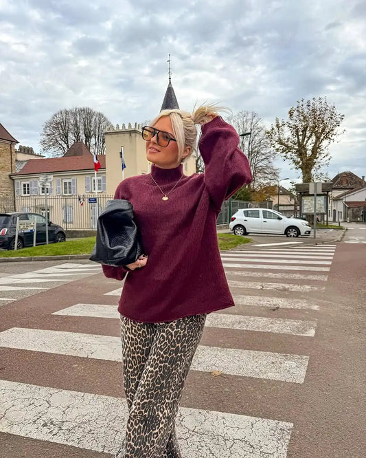 Warm High Neck Retro Sweater