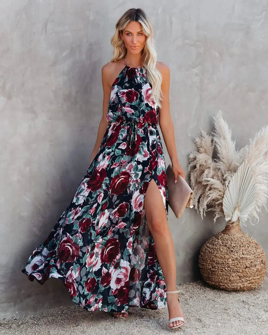 Sexy Halter Floral Party Sundress