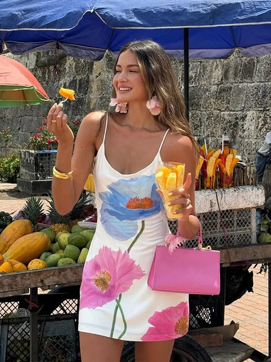 Elegant Floral Print High Waist Bodycon Floral Dress