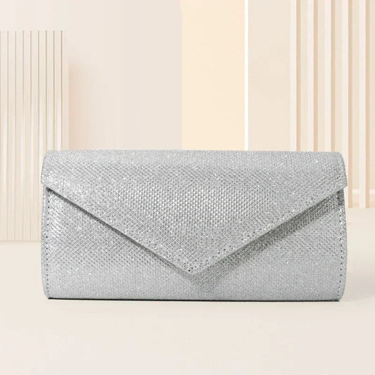 Glitter Envelope Chain Evening Clutch Bag