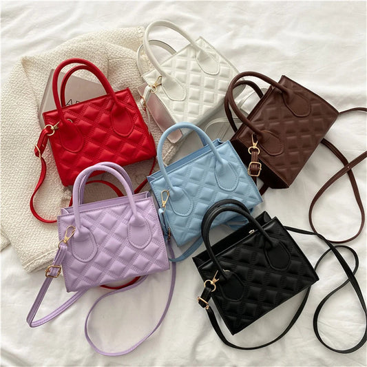 Fashion Retro PU Small Square Crossbody Handbag
