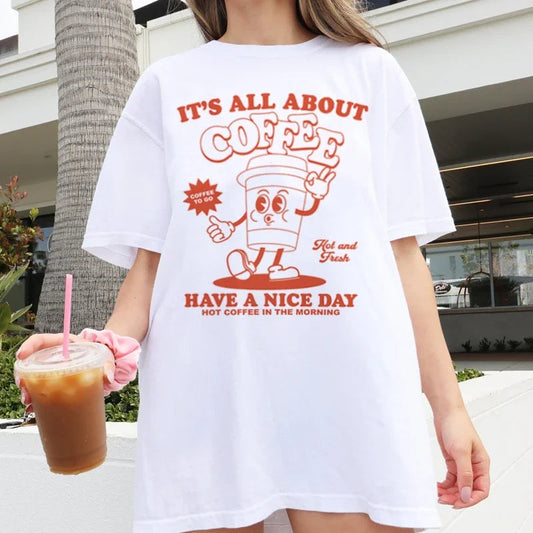 Retro Cartoon Coffee T-shirt