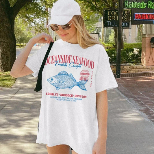 Vintage Seafood Grunge Aesthetic T-shirt