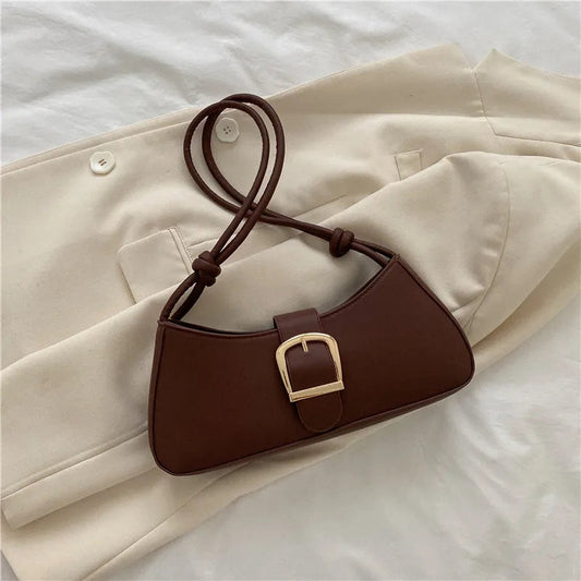Solid Color Trendy Small Shoulder Bag