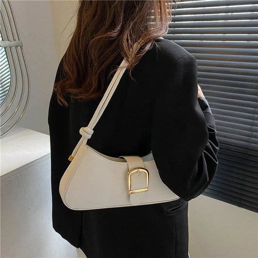 Solid Color Trendy Small Shoulder Bag