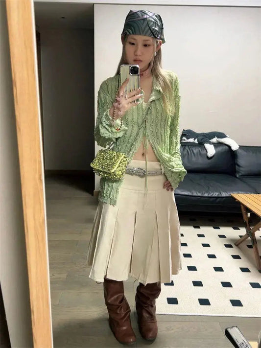 Green Vintage Long Sleeve Bloshope