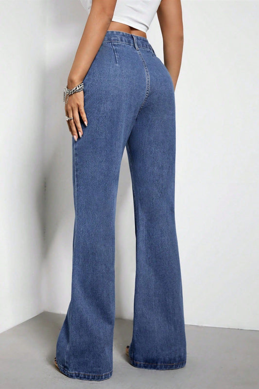 High Rise Straight Cut Jean