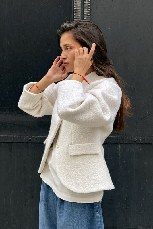 Thick Woolen V-Neck Jacket