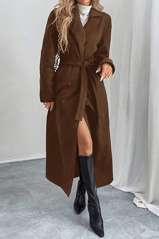 Vintage Oversized Double-Faced Wool Midi Coat