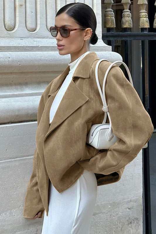 Brown Suede Commuter Coat
