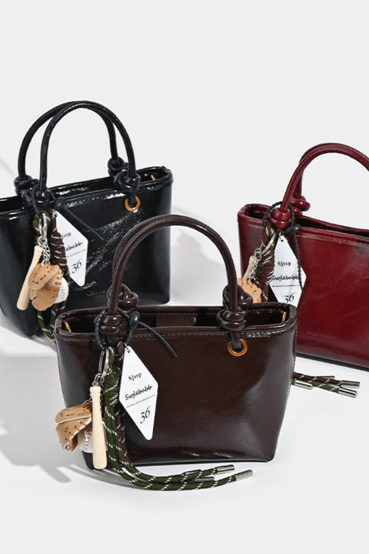 Maillard Red Fashion Bucket Shoulder Crossbody Handheld Bag