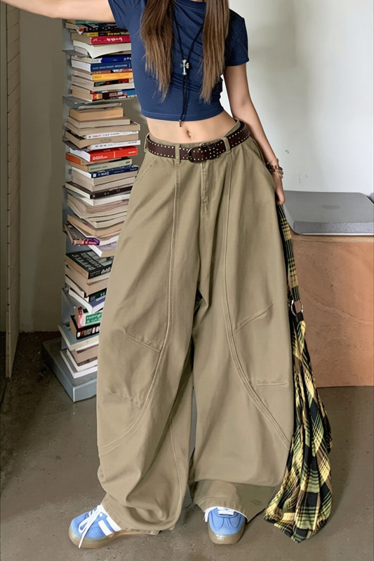Graphic Panel Wide-Leg Pants