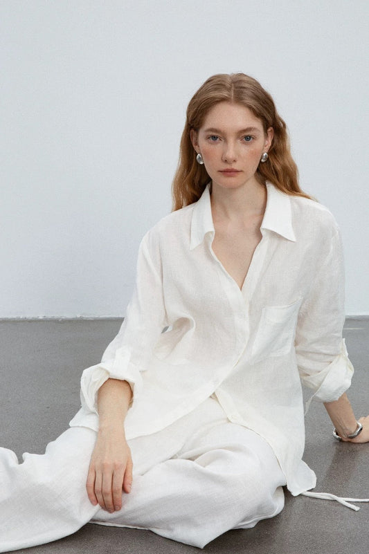 Minimalist Casual Vibe Linen Loose-fit Bloshope