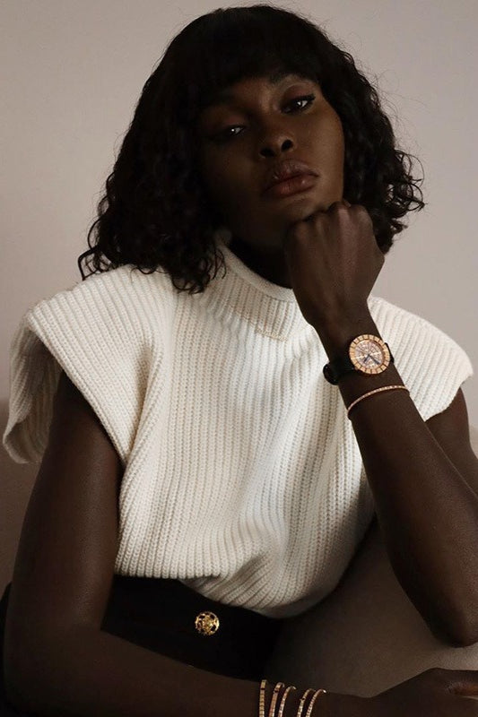 Vintage Turtleneck Short Sleeve Sweater