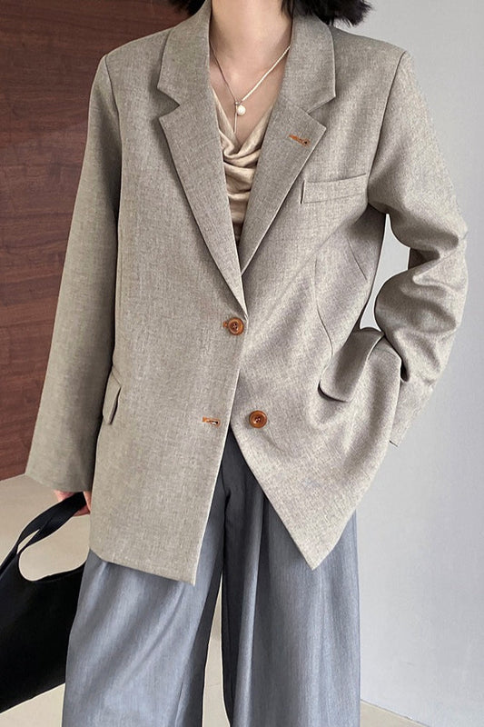 Oversized Speckled Lapel Blazer