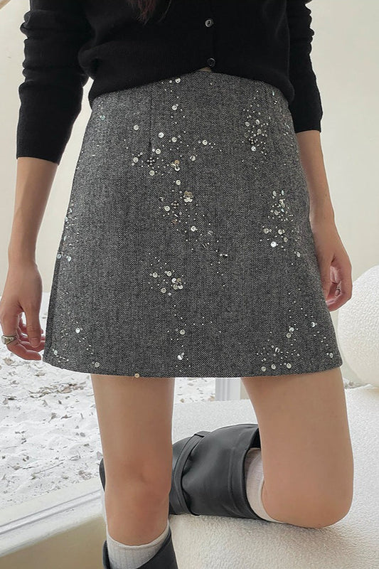 Crystal Bead Embellished Skirt