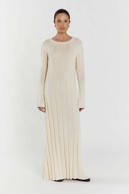 Solid A Line Maxi Sweater Dress