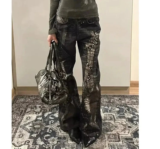 Dirty Gothic Dark Loose Mop Pant