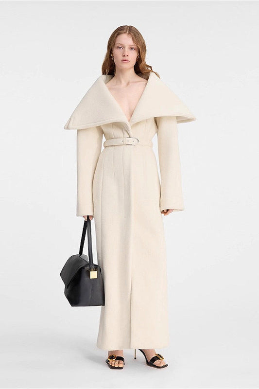 High-End Wool Long Overcoat