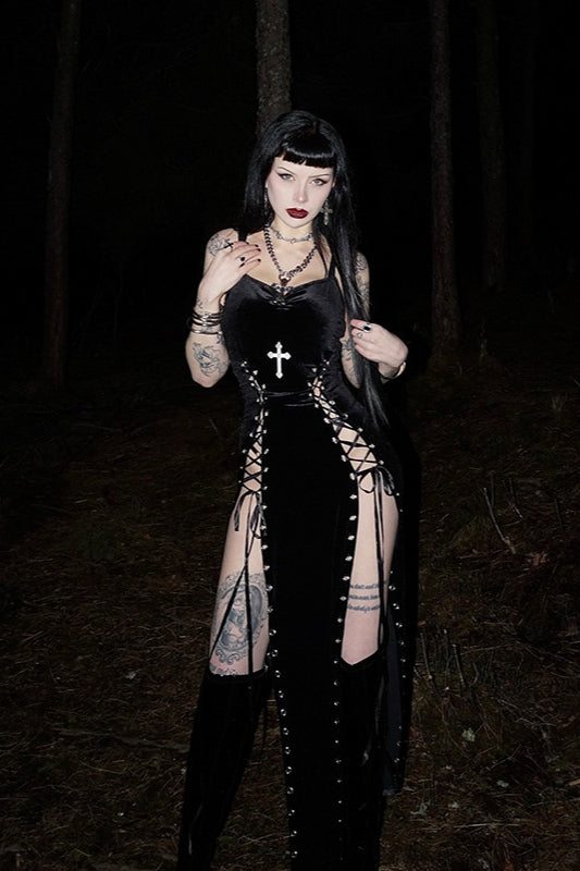 Fitted Split Gothic Dress