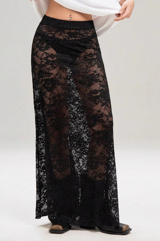 Lace High-Waist Skirt