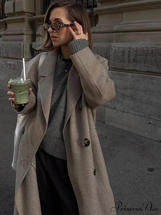 Double Breasted Woolen Coat