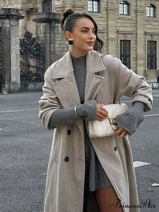 Double Breasted Woolen Coat