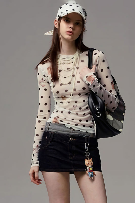 Slim Fit Short Length Animal Print Blouse