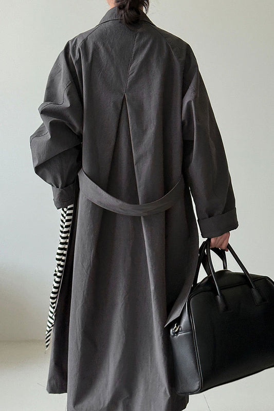 Luxi Vintage Loose Large-Pocket Unique Overcoat