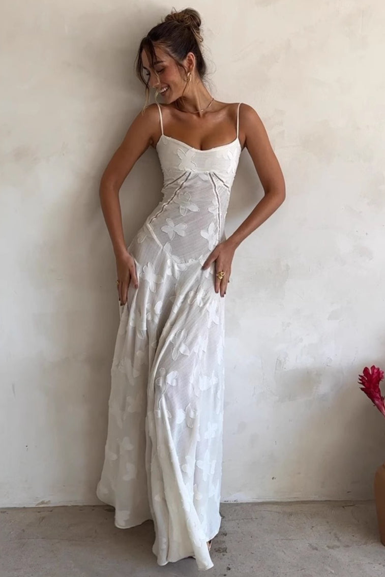 Elegant White Maxi Boho Dress – Shop PrincessAce