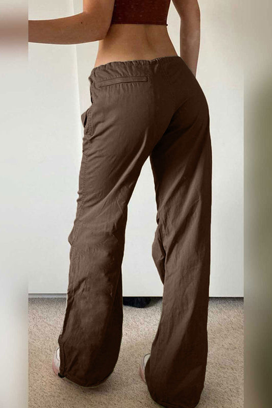 Vintage High-Waisted Drawstring Cargo Pant