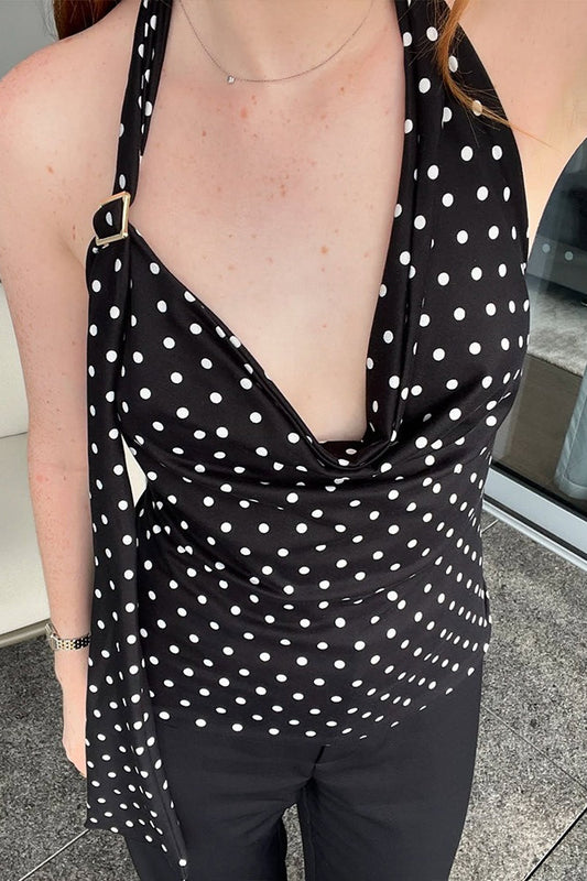 Polka Dot V Neck Cami Bloshope