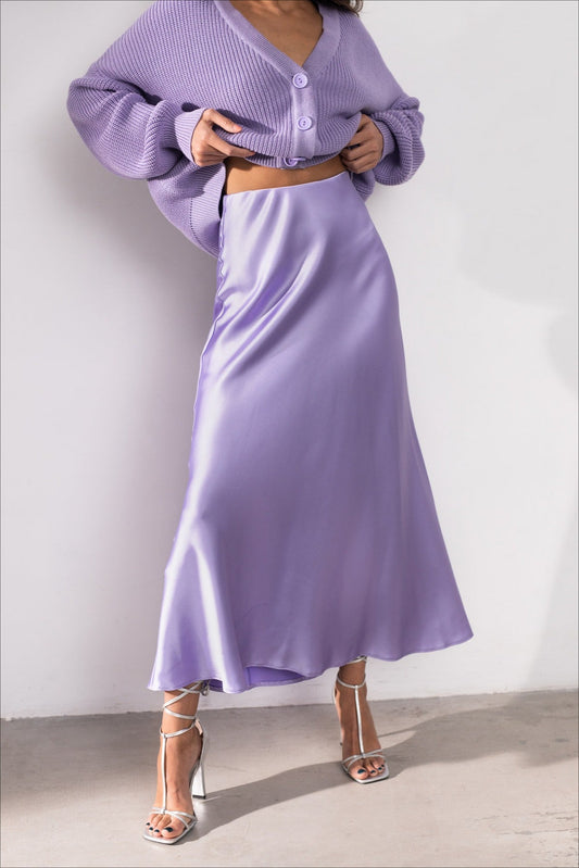 Satin Fishtail Maxi Skirt