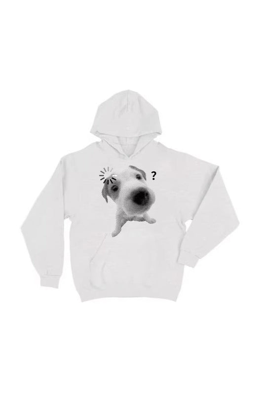 Cat and Dog Graphic Heavyweight Pullover Hoodie