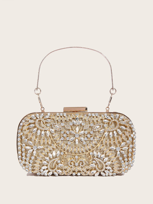 Shiny Corduroy Fashionable Dinner Party Wedding Clutch Bag