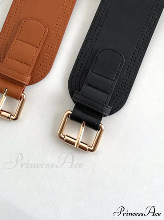 Faux Leather Graceful Buckle Corset Belt Belts