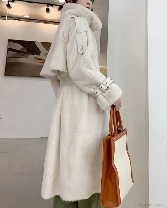 Faux Mink Fur Thick Winter Overcoat