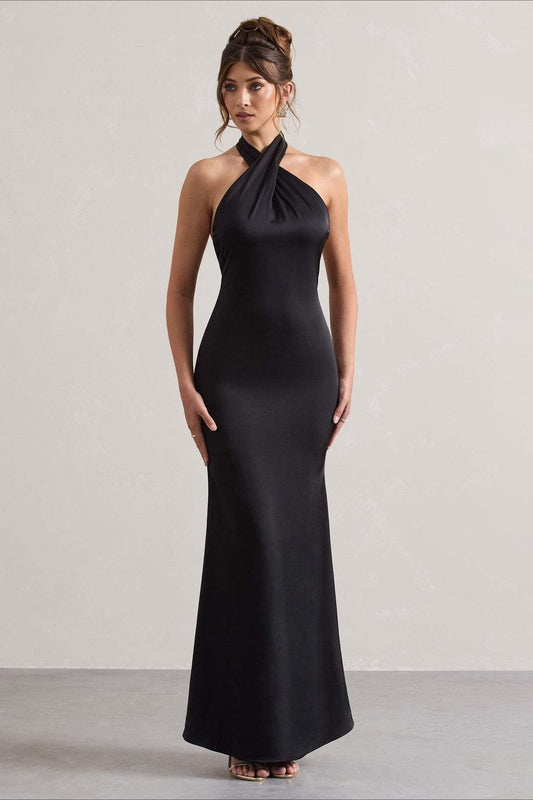 Slim Fit Halter Evening Party Dress