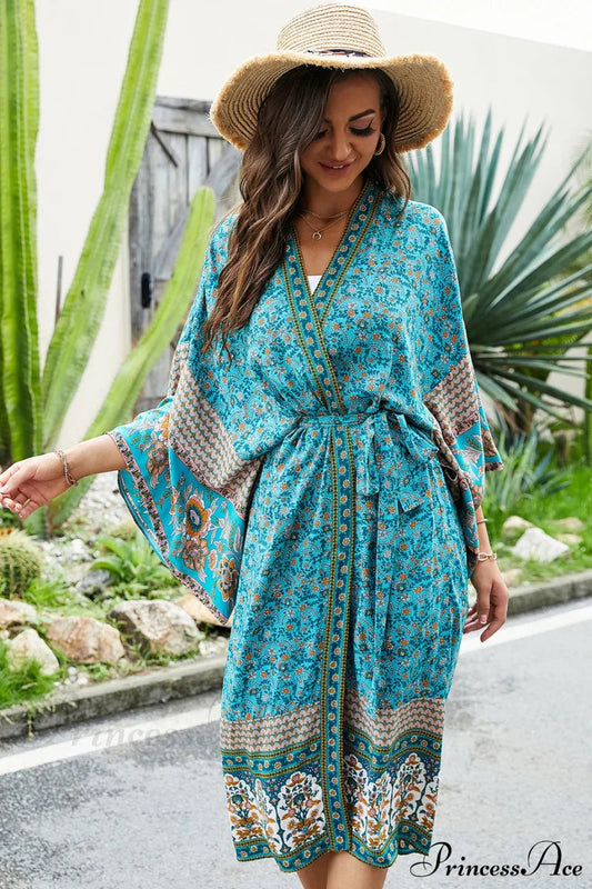 Floral Sashes Boho Dress