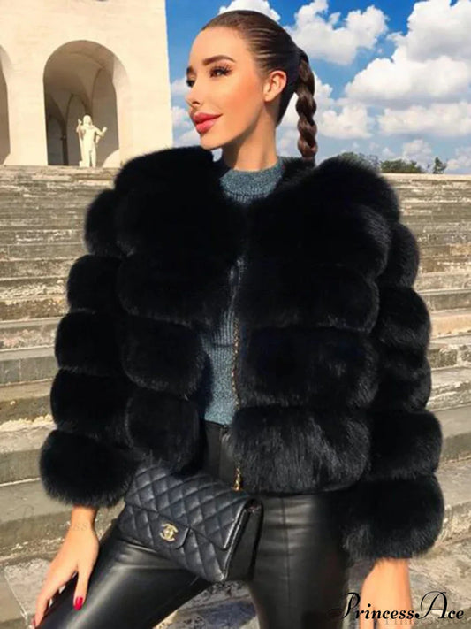 Fox Fur Winter Cold Weather Coat