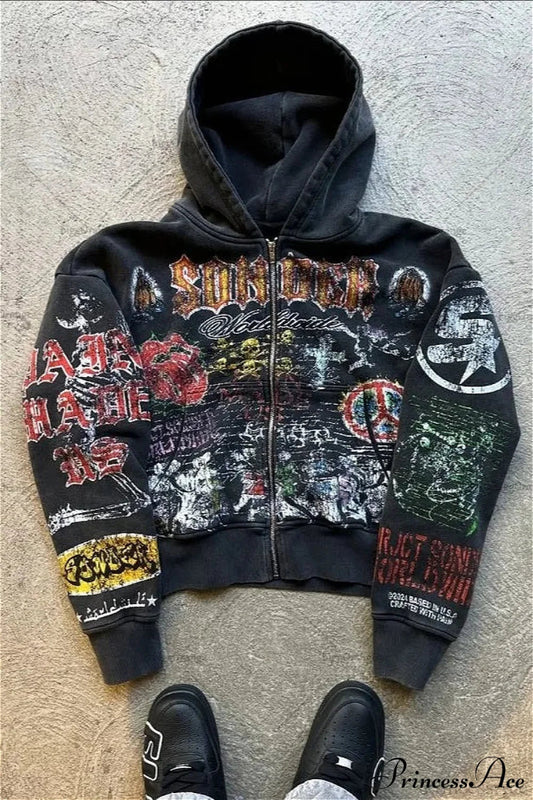 Gothic Punk Streetwear Hoodie