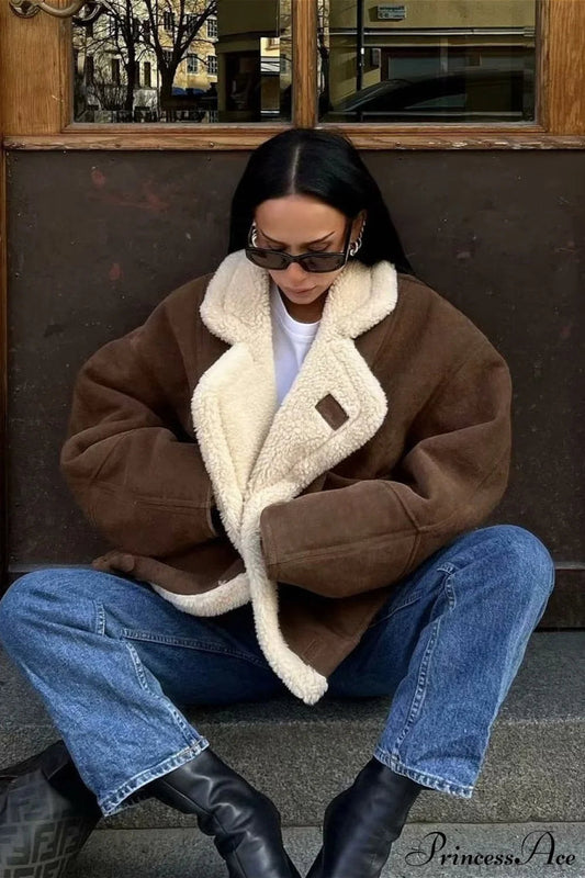 Lambswool Retro Loose Casual Coat