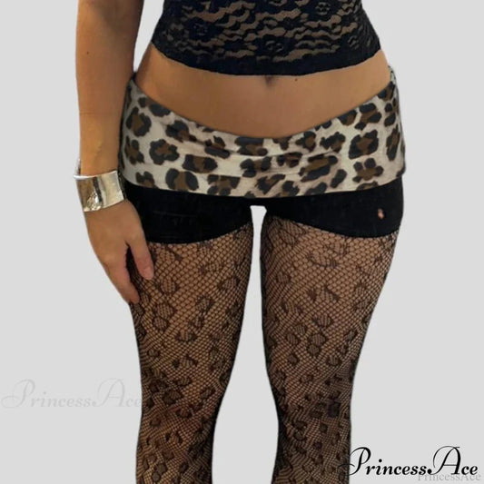 Leopard Patchwork Skinny Short