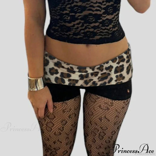 Leopard Patchwork Skinny Short